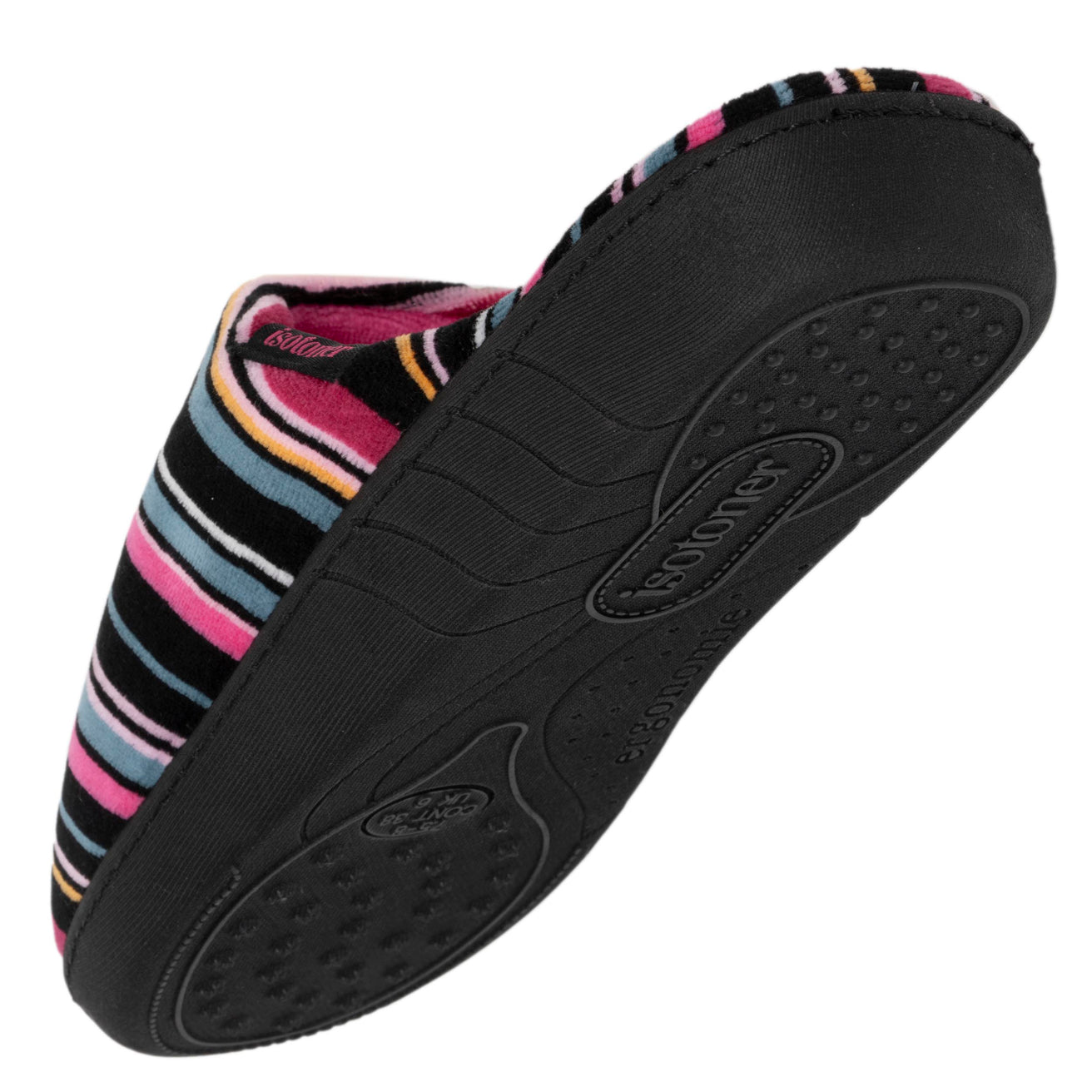 Chaussons mules Femme Rayures Roses