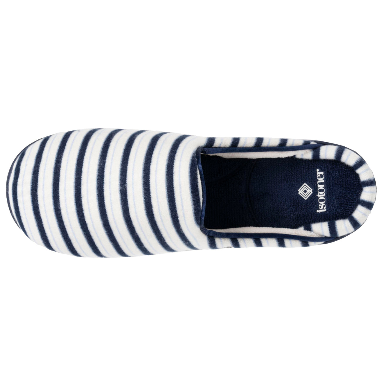 Mujer Chinelas Zapatillas de casa Azul rayas