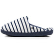 Mujer Chinelas Zapatillas de casa Azul rayas