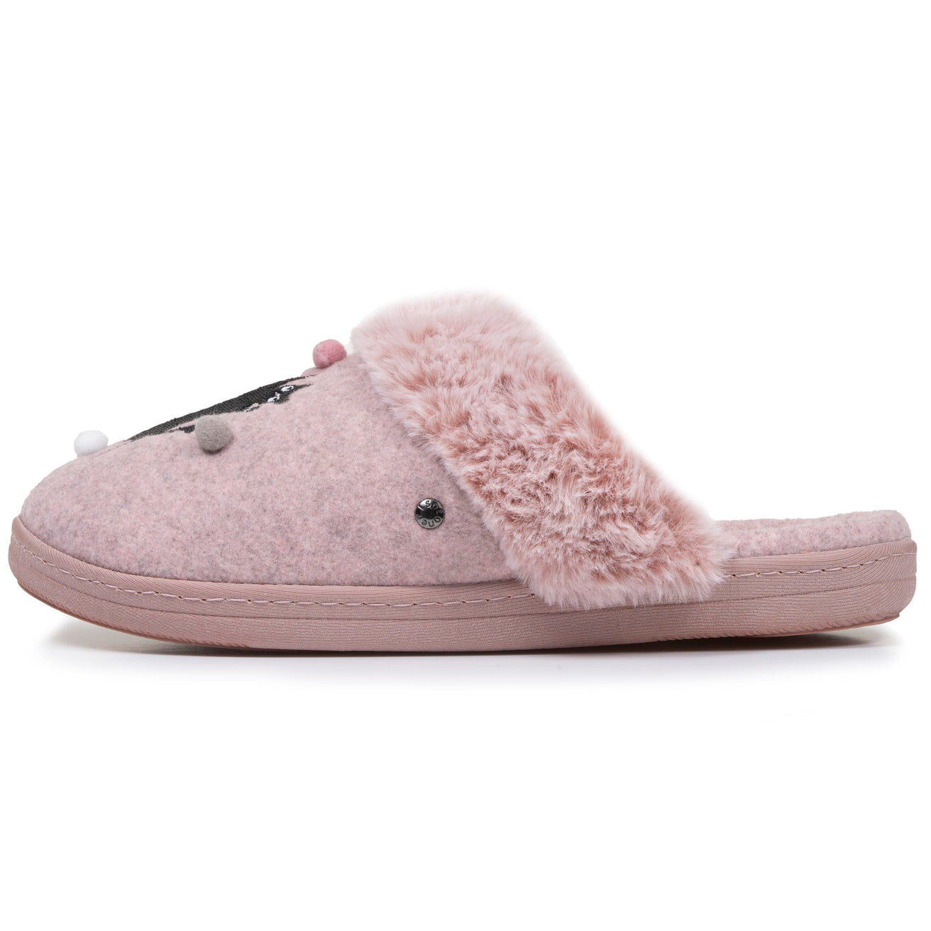 Chaussons mules Femme Rose chiné