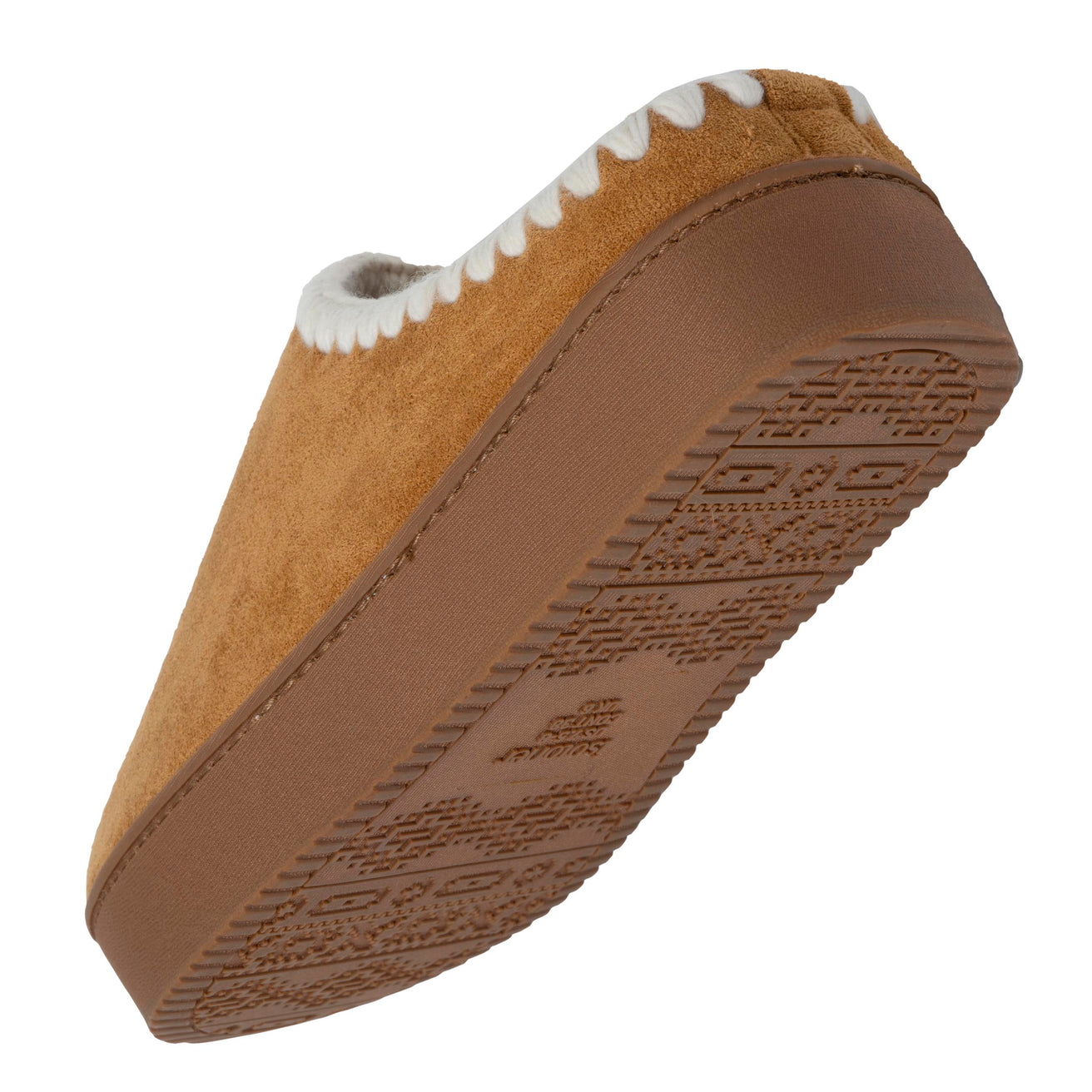 Chaussons mules Femme plateforme Camel liseré