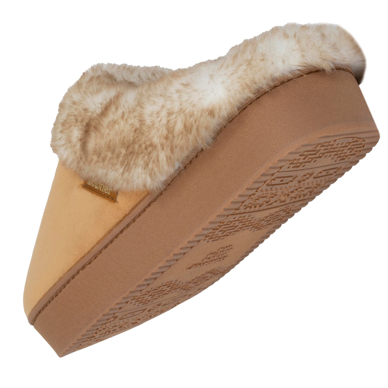 Chaussons mules Femme talon plateforme Camel