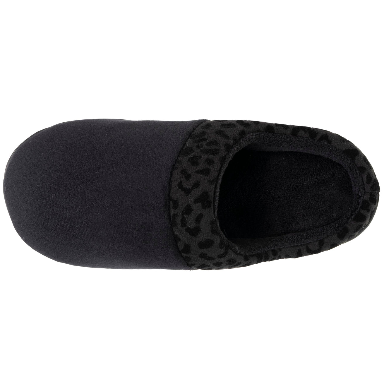 Chaussons mules Femme talon plateforme Léopard Noir