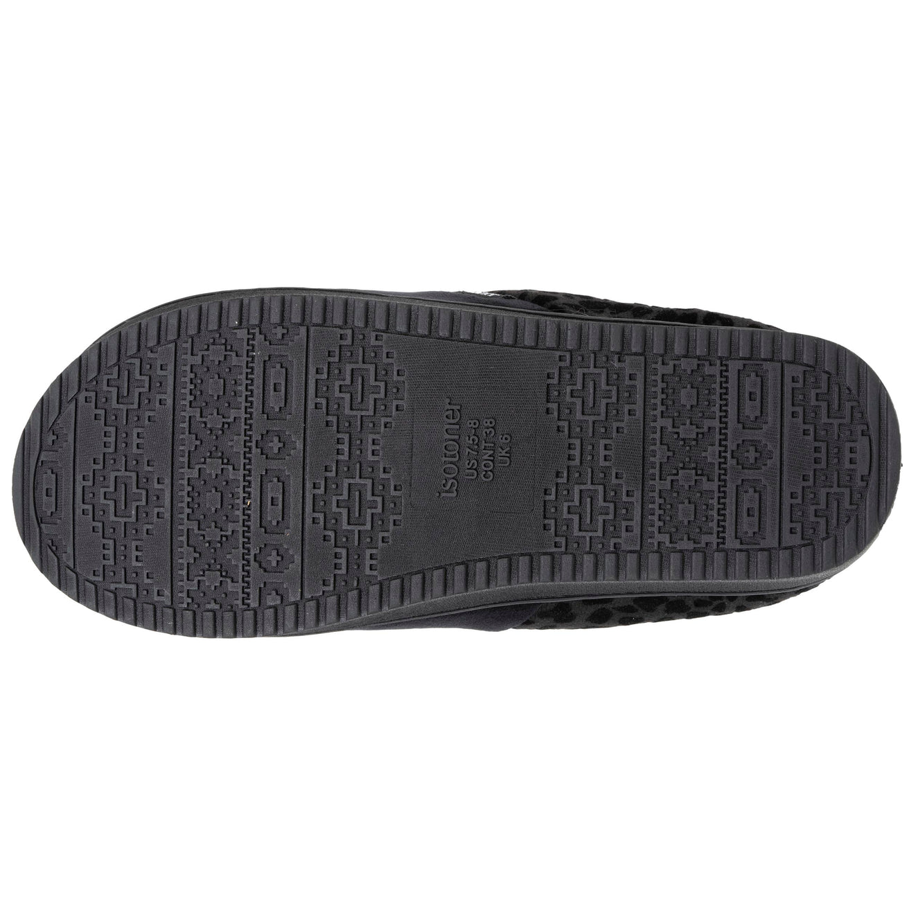 Chaussons mules Femme talon plateforme Léopard Noir