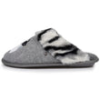 Chaussons mules Femme plates Chat Gris