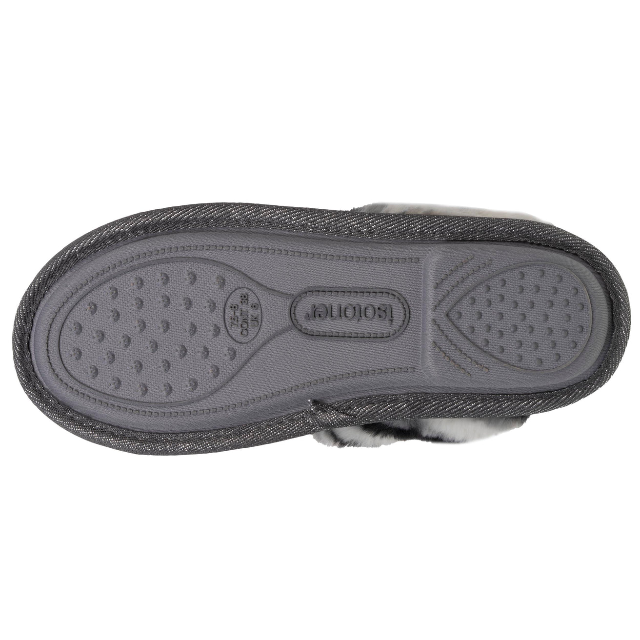 Chaussons mules Femme plates Chat Gris