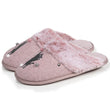 Chaussons mules Femme plates Rose chiné