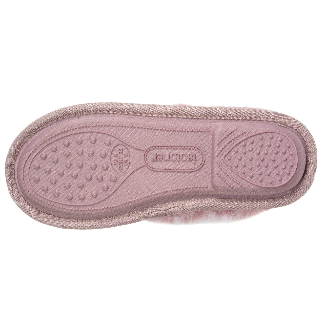 Chaussons mules Femme plates Rose chiné