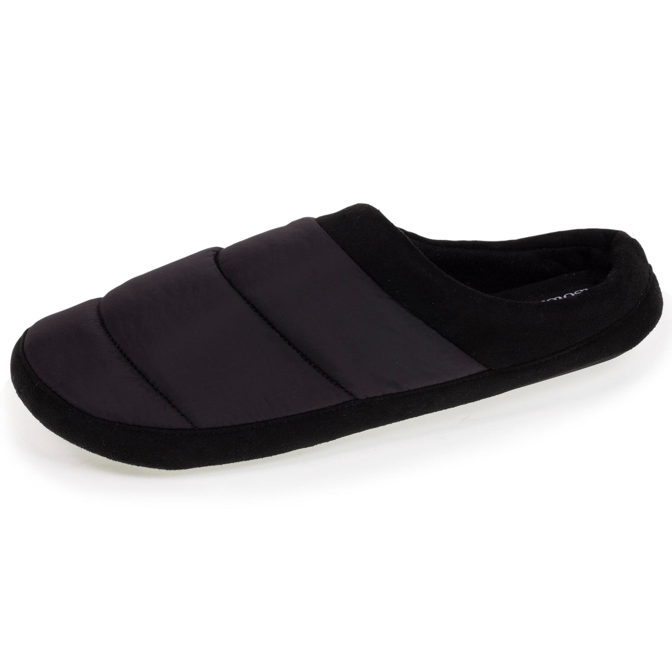 Chaussons mules Homme Noir Matelassé