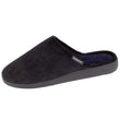 Chaussons mules Homme Noir rayures bleues