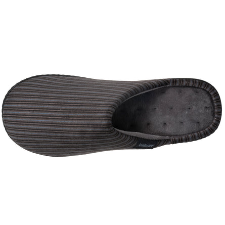 Chaussons mules Homme Rayures gris/bleu - Isotoner