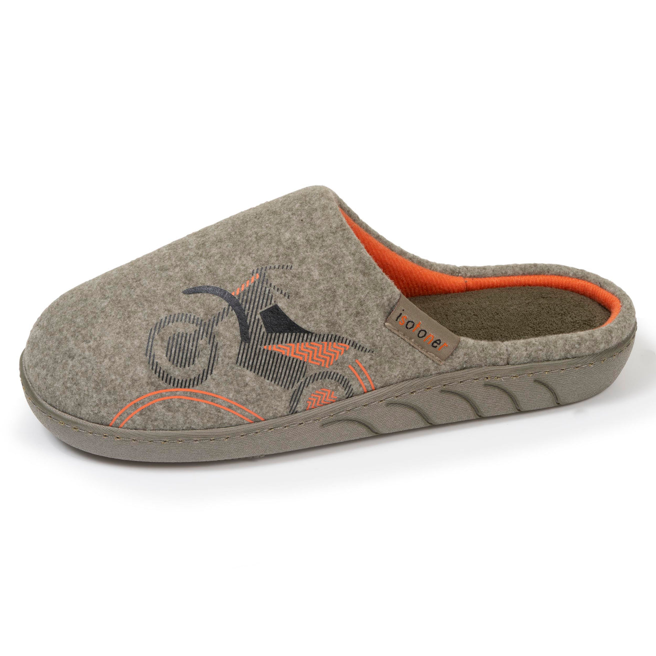 Chaussons mules Junior moto Kaki chiné