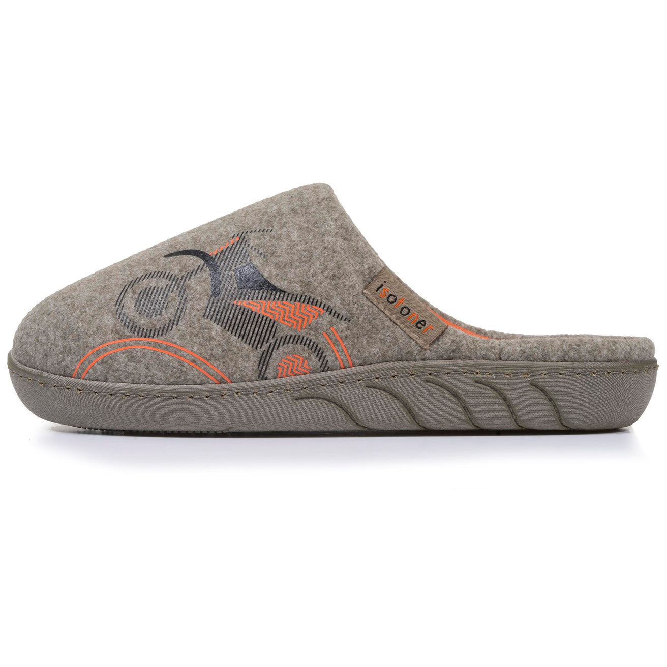 Chaussons mules Junior moto Kaki chiné