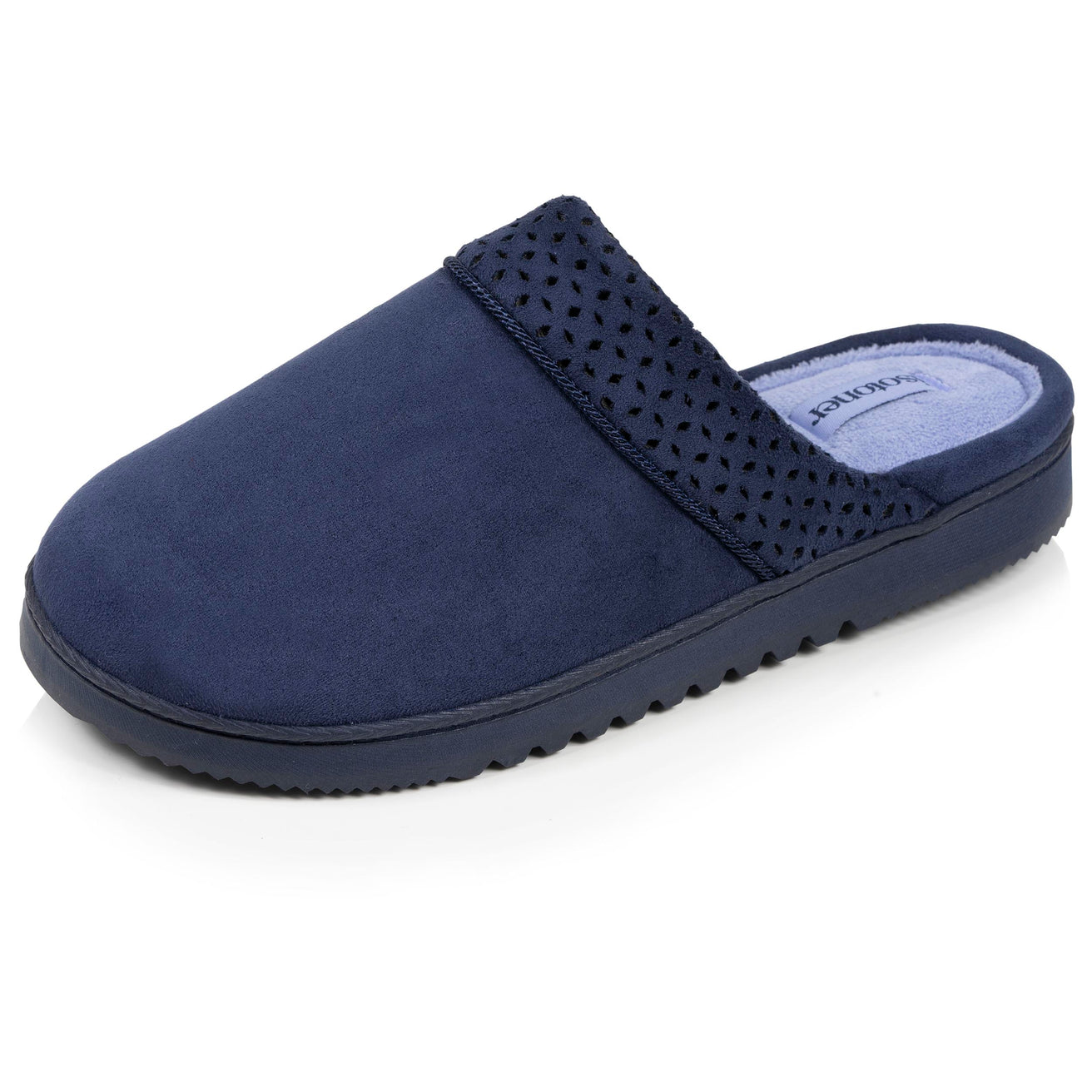 Chaussons mules crantées Femme Marine