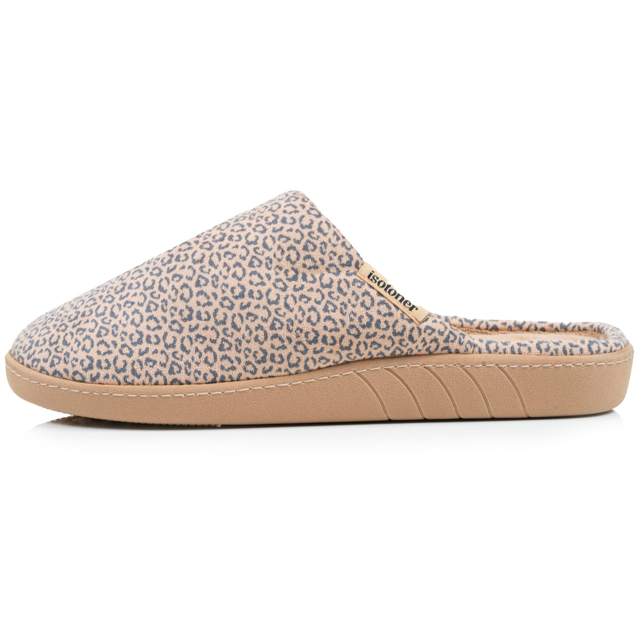 Zapatillas de casa ergonómicas Mujer Beige leopardo