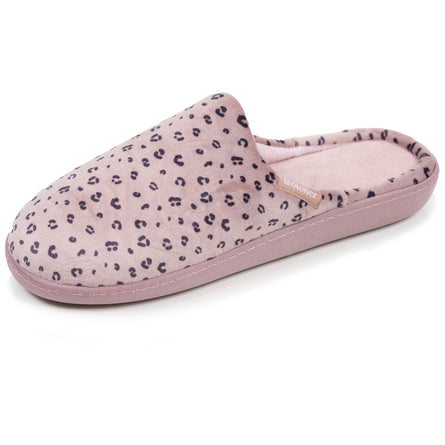 Chaussons mules Femme ergonomiques Léopard blush - Isotoner