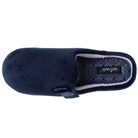 Chaussons mules Femme ergonomiques Marine nœud graphique - Isotoner