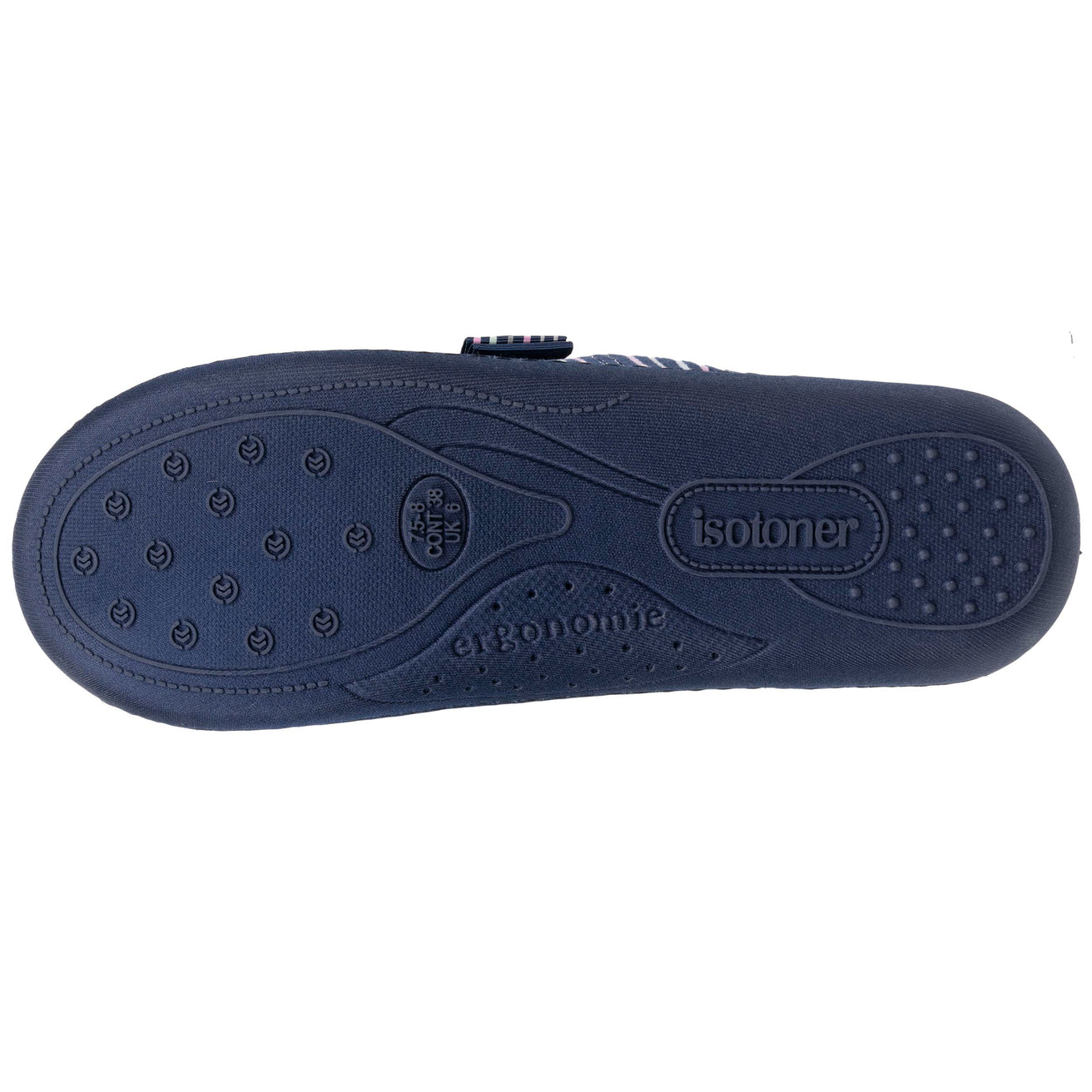 Chaussons mules Femme ergonomiques Rayures marine