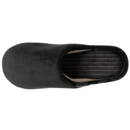 Chaussons mules Homme ergonomiques Noir intérieur rayures - Isotoner