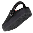Zapatillas de casa plataforma de correa Mujer Negro