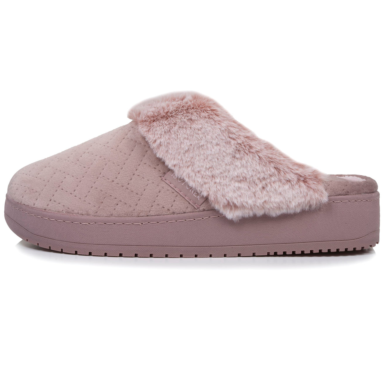 Chaussons mules talon Femme Blush