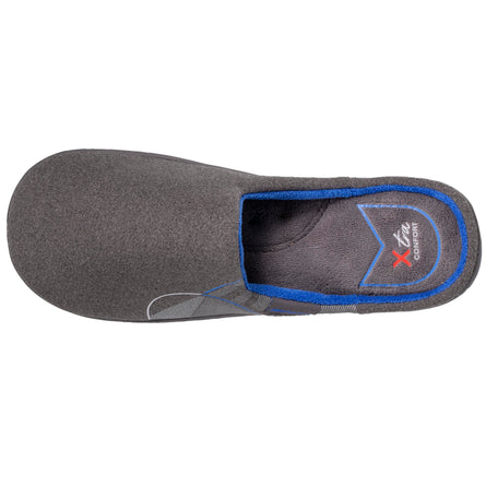 Chaussons mules XTRA confort Homme Gris - Isotoner