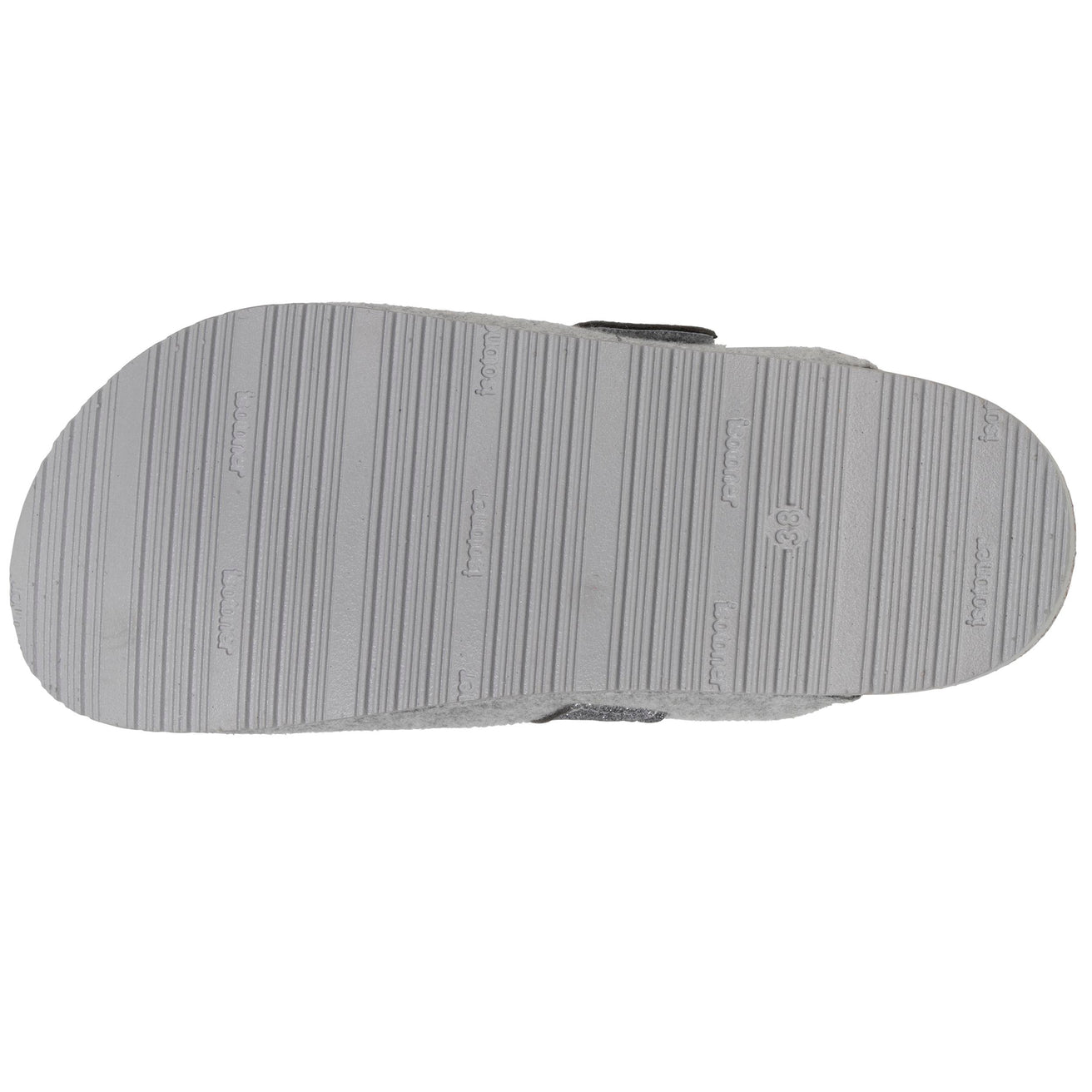 Chaussons sabots Femme Gris chiné paillettes