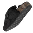 Chaussons sabots Femme Noir imitation fourrure