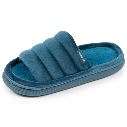 Chaussons sandales Femme BLOUP Bleu canard - Isotoner