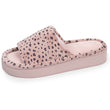 Zapatillas de casa sandalias plataforma Mujer Leopardo blush