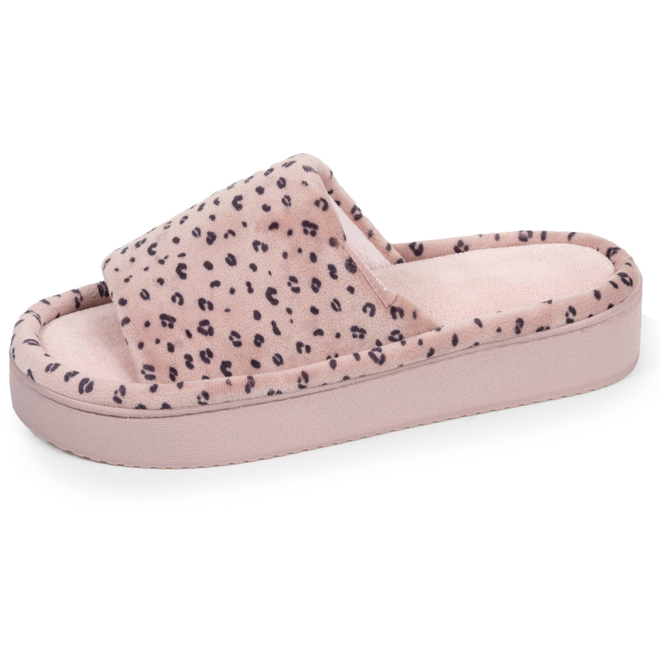 Zapatillas de casa sandalias plataforma Mujer Leopardo blush