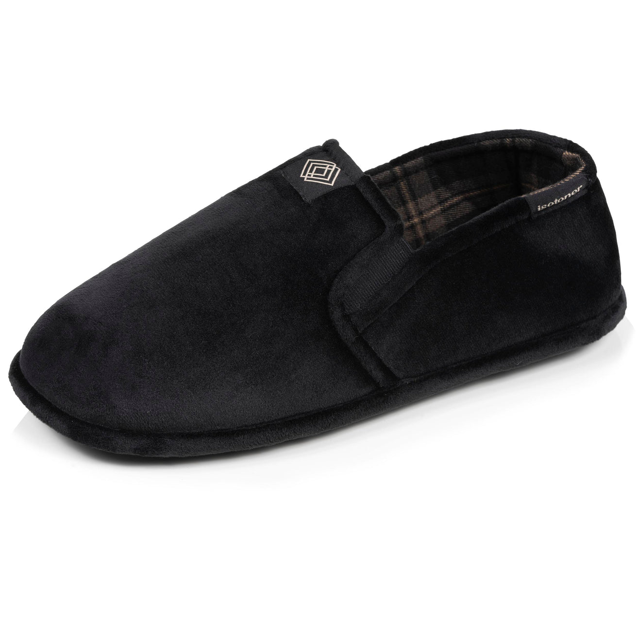 Chaussons sans-gênes Homme Noir tartan