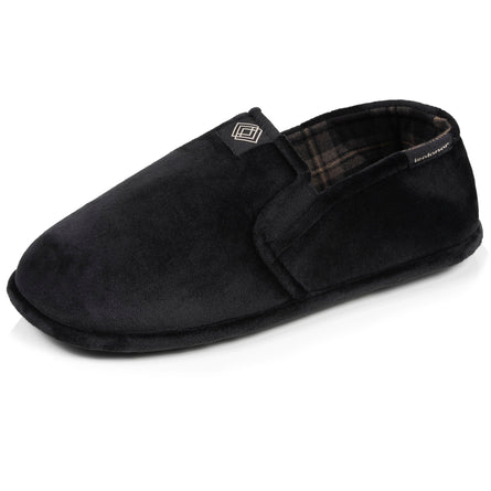 Chaussons sans-gênes Homme Noir tartan - Isotoner