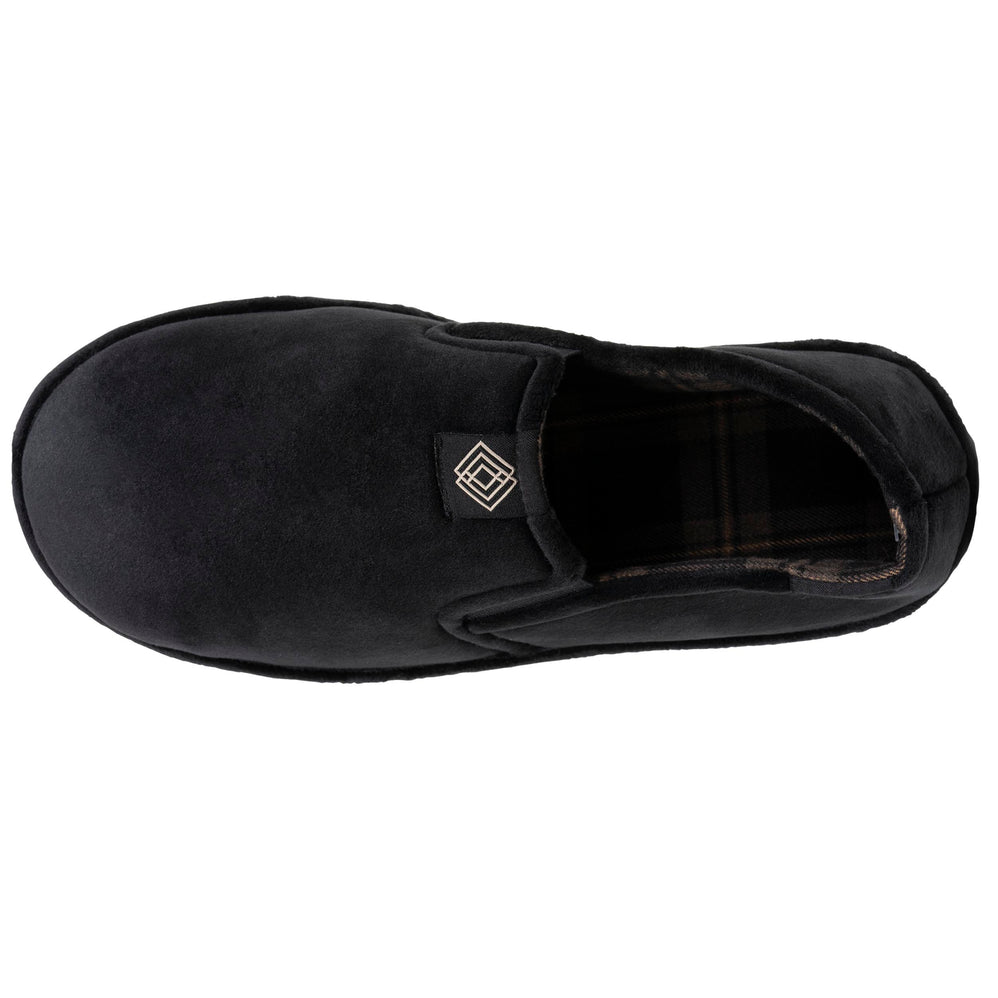 Zapatillas de casa sin molestias Hombre Negro tartán - Isotoner