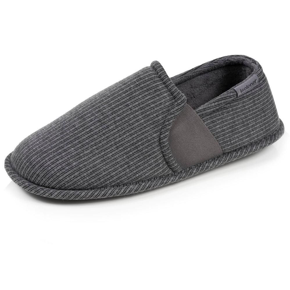 Zapatillas de casa sin molestias Hombre Rayas gris - Isotoner