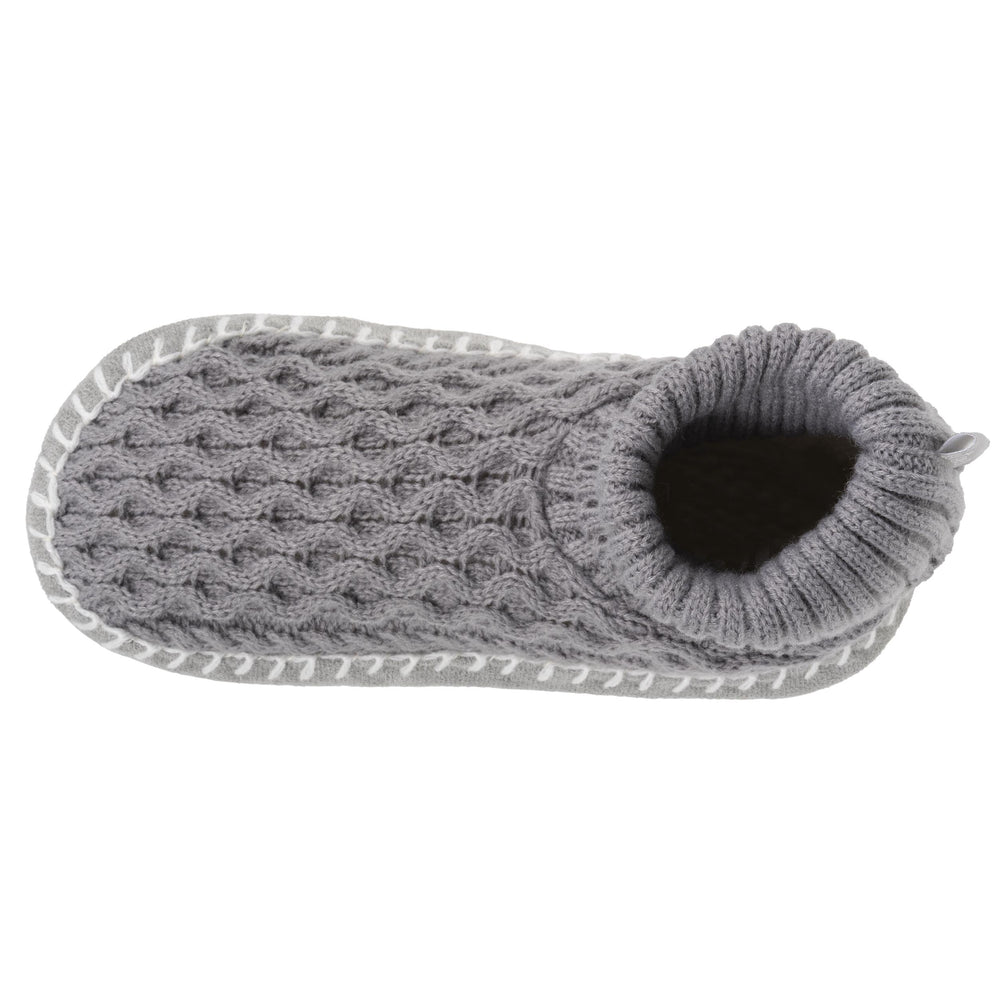 Chaussons scandinaves Femme maille Gris - Isotoner