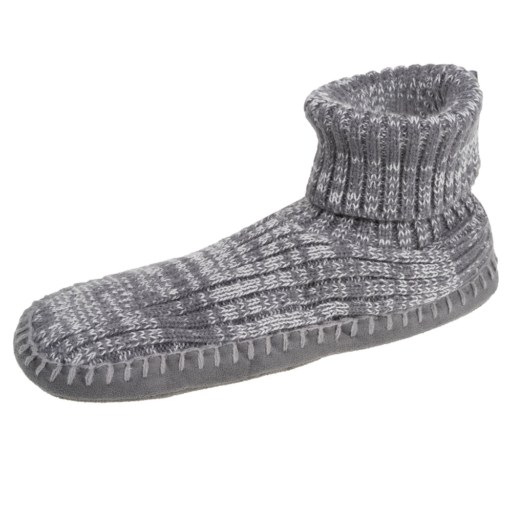 Chaussons scandinaves Homme maille Gris chiné - Isotoner