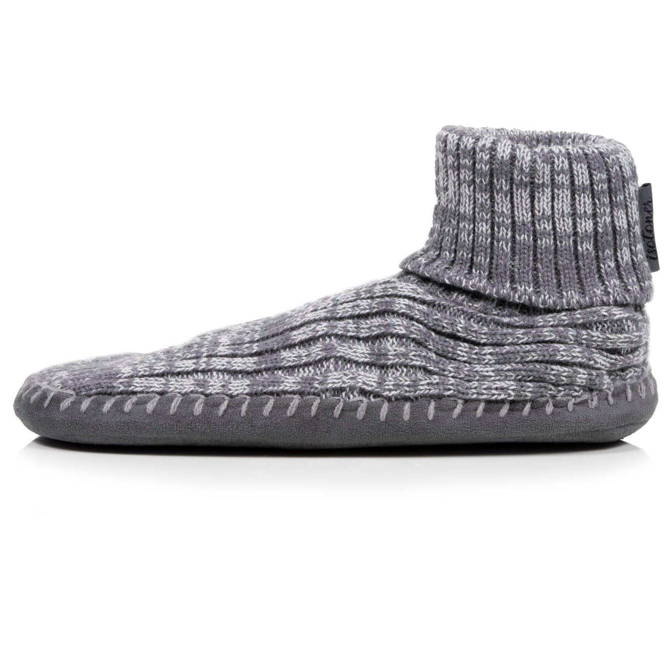 Chaussons scandinaves Homme maille Gris chiné