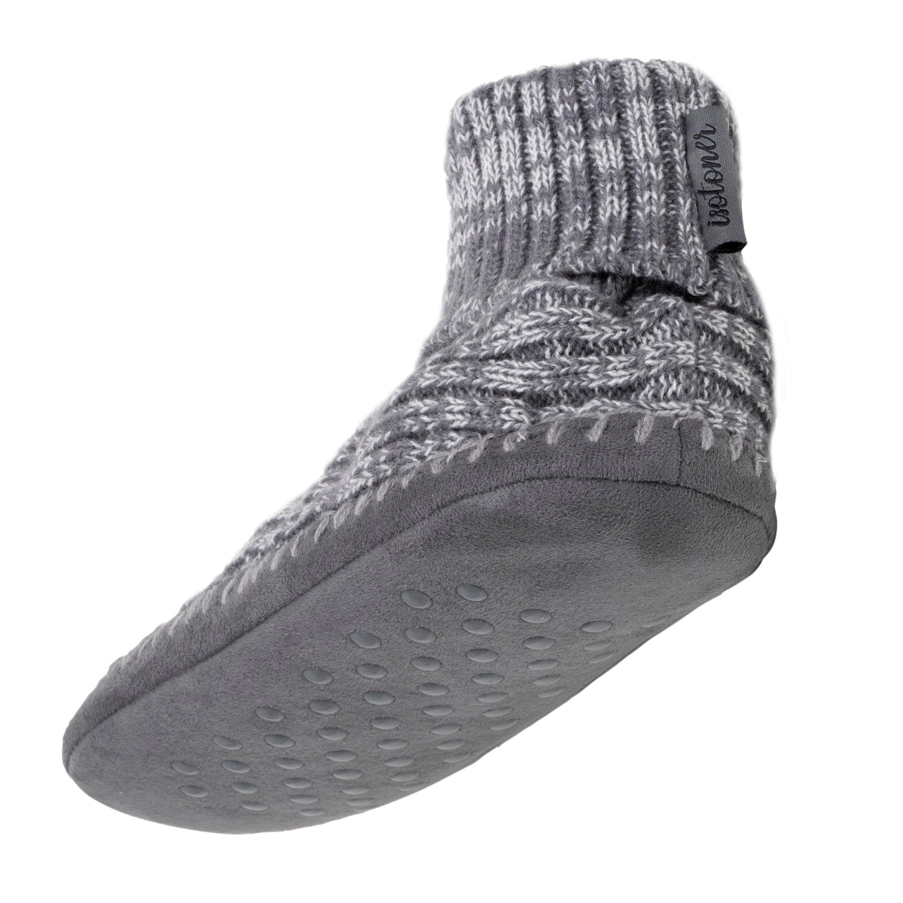 Chaussons scandinaves Homme maille Gris chiné