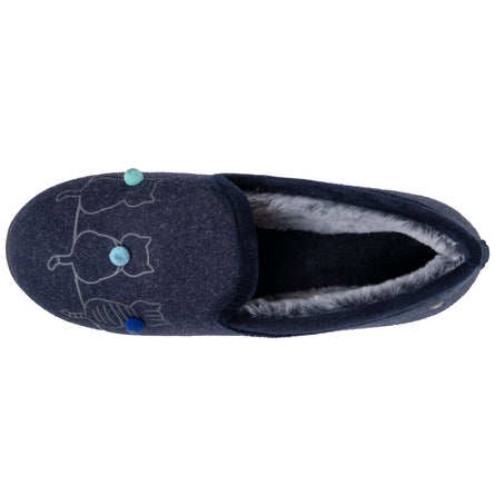 Chaussons slippers Femme Bleu - Isotoner