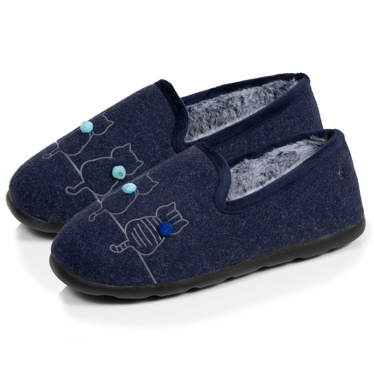 Chaussons slippers Femme Bleu