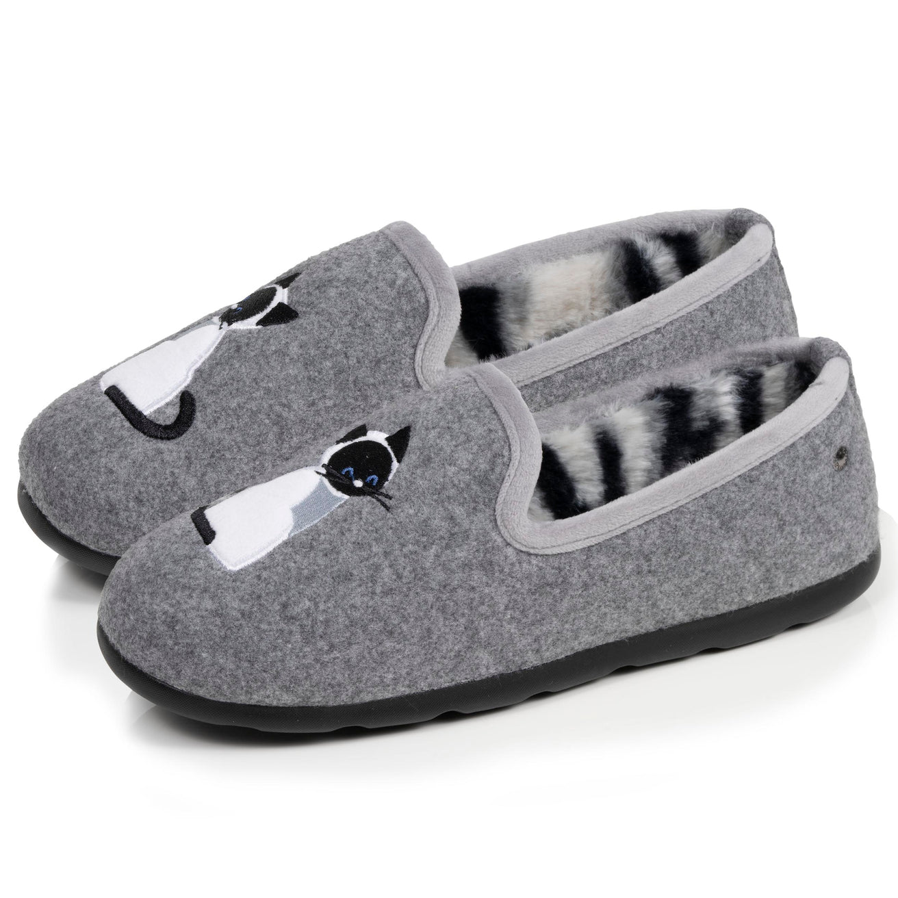 Chaussons slippers Femme Gris