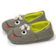 Chaussons slippers Garçon Dinosaure Kaki chiné