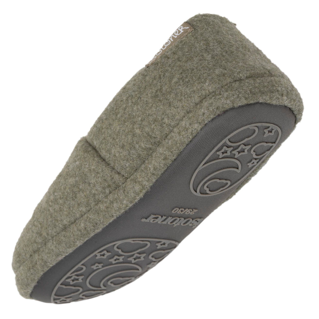 Chaussons slippers Garçon Dinosaure Kaki chiné