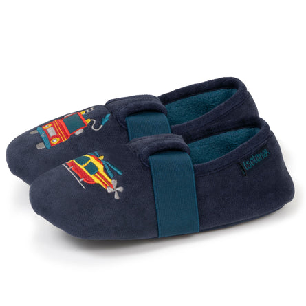 Chaussons slippers Garçon Pompier Marine - Isotoner