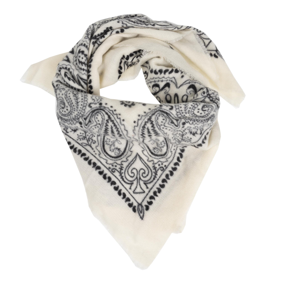 Bufanda Bandana cuadrada Mujer Malla Blanca
