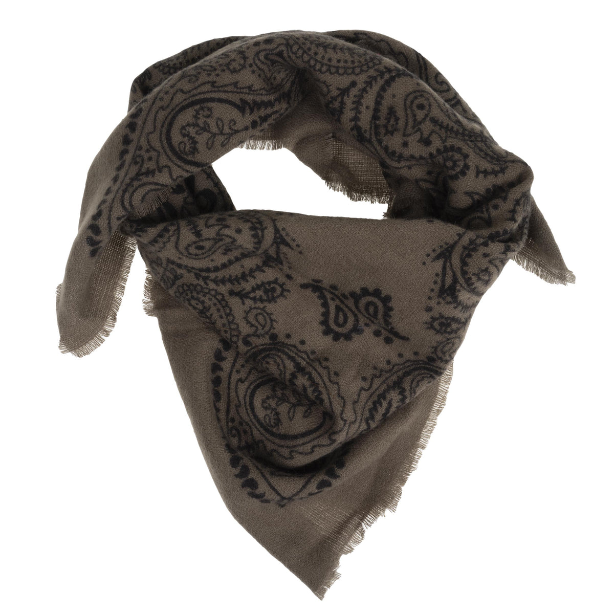Bufanda Bandana cuadrada Mujer Malla Caqui
