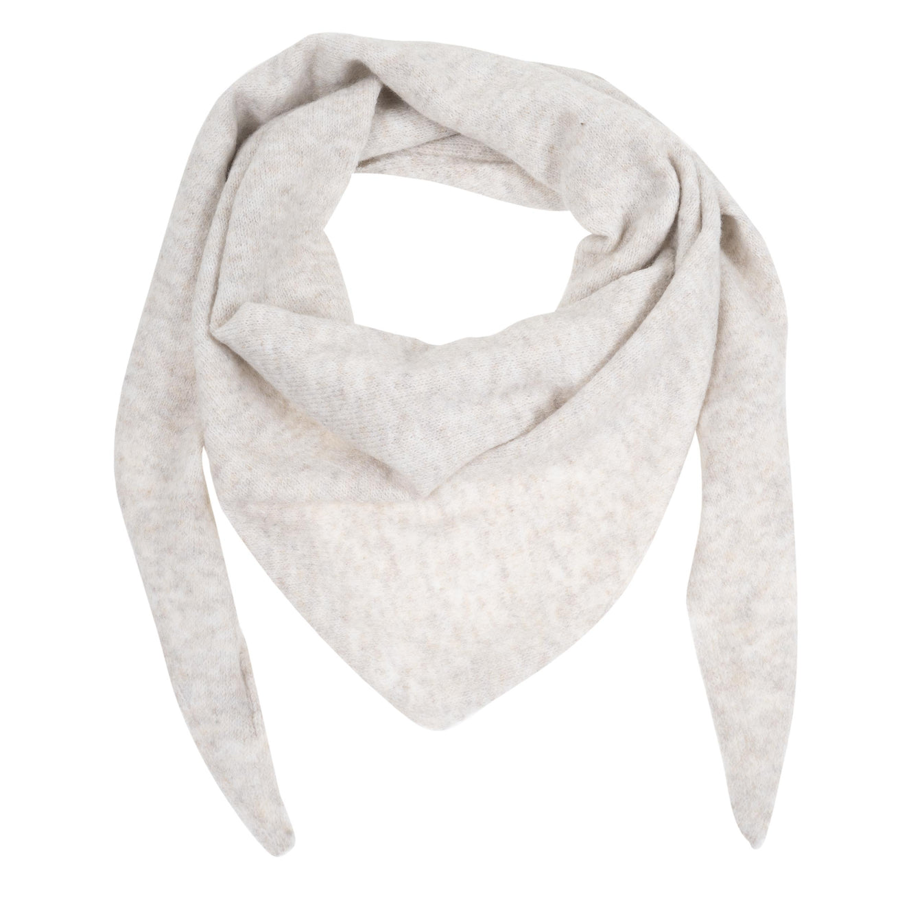 Echarpe Bandana triangle Femme Maille Beige