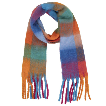 Echarpe plaid Femme avec franges Multicolore - Isotoner