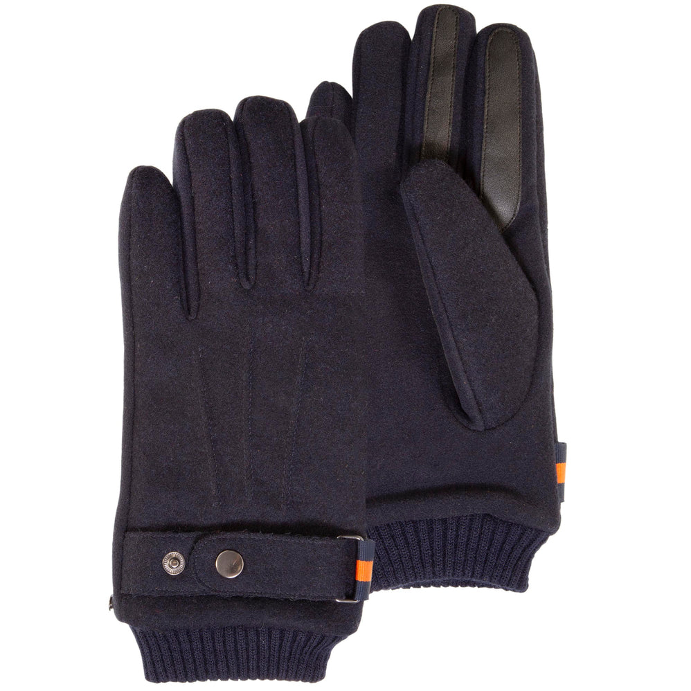 Gants Homme tissu lainé Marine - Isotoner